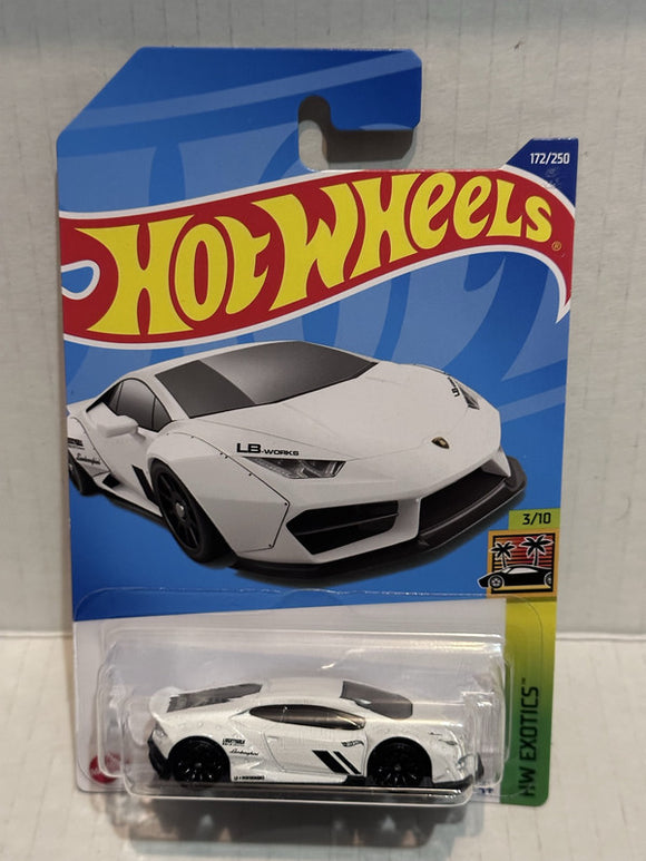 White LB-Works Lamborghini Huracan Coupe HW Exotics 3/10 172/250 HCT97 2021 Hot Wheels Diecast Car