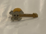 Skull Cross Bones Guitar Lapel Hat Pin BK
