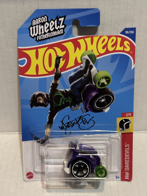 Purple Wheelie Chair HW Daredwvils 2/5 96/250 HCX08 2021 Hot Wheels Diecast Car