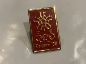 Calgary 88 Winter Olympics Logo Lapel Hat Pin DQ