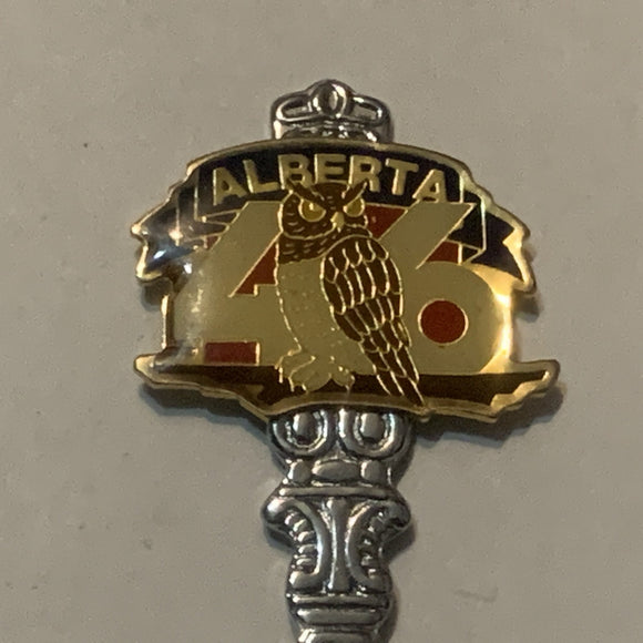 Alberta 46 Owl Collectable Souvenir Spoon DJ
