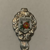 T.G. Alberta Wild Rose Flower Collectable Souvenir Spoon DJ