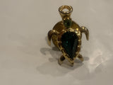 Green Gem Sea Turtle Lapel Hat Pin BK