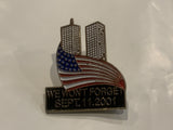 We Won't Forget Sept 11 2001 New York Lapel Hat Pin BK