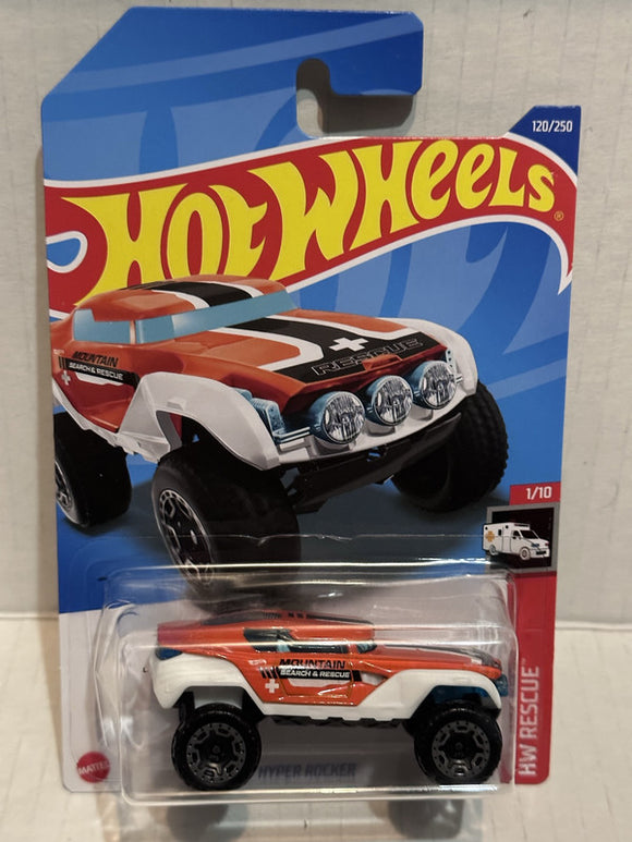 Orange Hyper Rocker HW Rescue 1/10 120/250 HCX26 2021 Hot Wheels Diecast Car