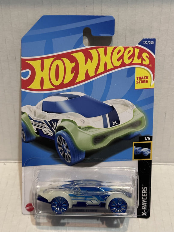 White Cosmic Coupe X-Rayers 1/5 122/250 HCX18 2021 Hot Wheels Diecast Car