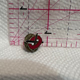 Red Circle Arrow Line  Lapel Pin