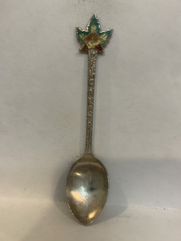 Toronto Ontario Canada Beaver Maple Leaf Souvenir Spoon