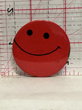 Red Smiling Face Button Pinback