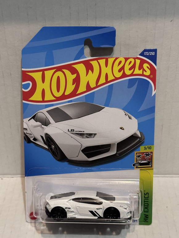 White LB-Works Lamborghini Huracan Coupe HW Exotics 3/10 172/250 HCT97 2021 Hot Wheels Diecast Car