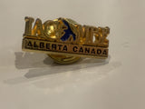 Lacombe Alberta Canada Logo Lapel Hat Pin BL
