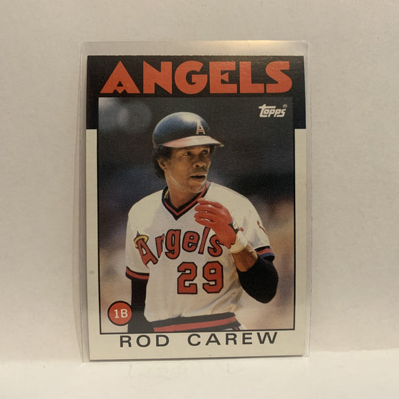 #400 Rod Carew Los Angeles Angels 1986 Topps Baseball Card ID