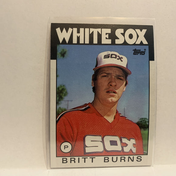 #679 Britt Burns Chicago White Sox 1986 Topps Baseball Card ID