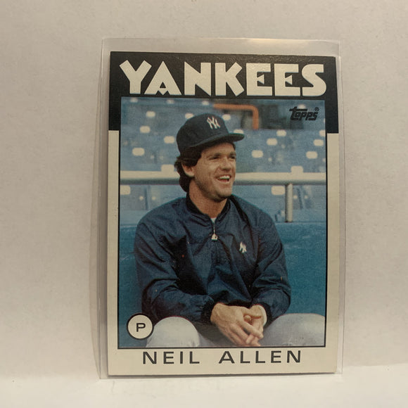 #663 Neil Allen New York Yankees 1986 Topps Baseball Card ID