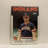#768 Vern Ruhle Cleveland Indians 1986 Topps Baseball Card ID