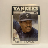 #765 Don Baylor New York Yankees 1986 Topps Baseball Card ID