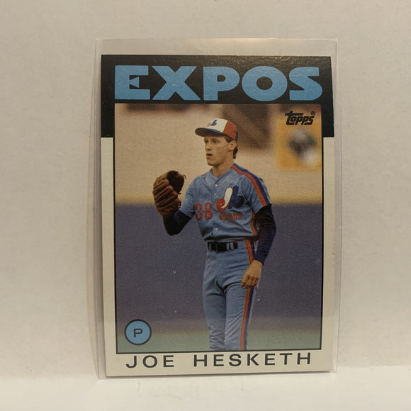 #472 Joe Hesketh Montreal Expos 1986 Topps Baseball Card ID