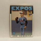 #472 Joe Hesketh Montreal Expos 1986 Topps Baseball Card ID