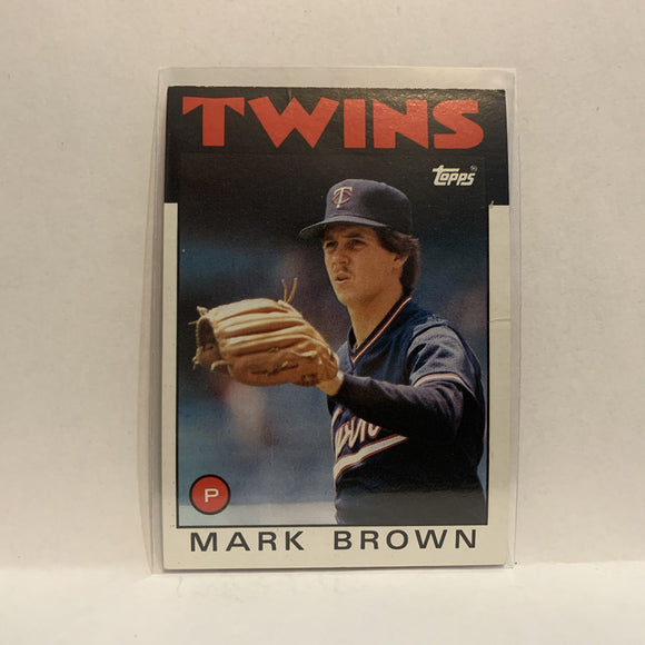 #451 Mark Brown Minnesota Twins 1986 Topps Baseball Card ID