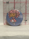 Cartoon Little Girl Button Pinback