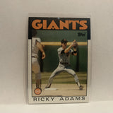 #153 Ricky Adams San Francisco Giants 1986 Topps Baseball Card IE