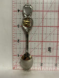 Lloydminster Saskatchewan Covered Wagon Prairie Lily Souvenir Spoon