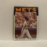 #680 George Foster New York Mets 1986 Topps Baseball Card IE