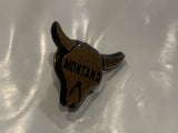 Montana Cattle Skull Lapel Hat Pin DS