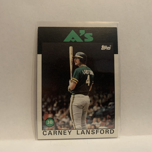 #134 Carney Lansford Oakland Athletics 1986 Topps Baseball Card IE