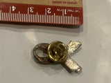 Red Jewelled Ribbon Lapel Hat Pin BM