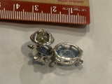 Blue Jewelled Cat Kitty Lapel Hat Pin BM
