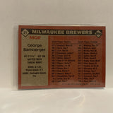 #21 George Bamberger Manager Milwaukee Brewers 1986 Topps Baseball Card IE