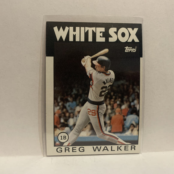 #123 Greg Walker Chicago White Sox 1986 Topps Baseball Card IF