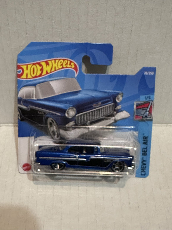 Blue '55 Chevy Chevy Bel Chair 1/5 20/250 HCV05 2021 Hot Wheels Diecast Car