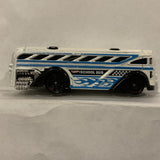 White Surfin' School Bus ©2000 Hot Wheels Diecast Car DL