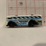 White Surfin' School Bus ©2000 Hot Wheels Diecast Car DL