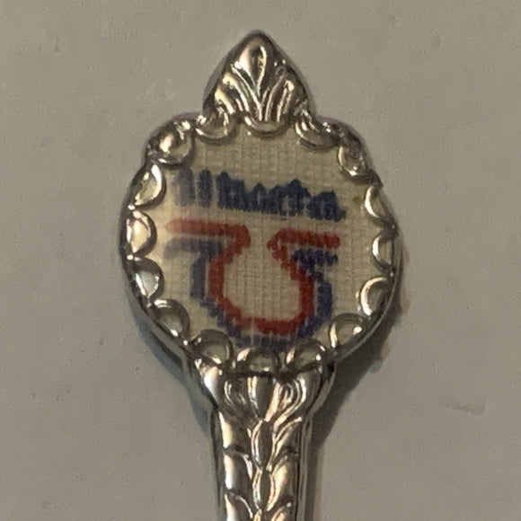 Cross Stitich Alberta 75th Collectable Souvenir Spoon DK