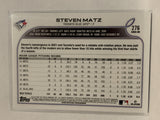 #276 Steven Matz Toronto Blue Jays 2022 Topps Series 1 Baseball Card MLB
