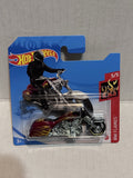 Red Bad Bagger Motorcycle HW Flames 5/5 248/250 GTB18 2018 Hot Wheels Diecast Car