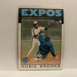 #555 Hubie Brooks Montreal Expos 1986 Topps Baseball Card IF