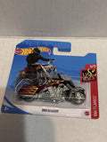 Red Bad Bagger Motorcycle HW Flames 5/5 248/250 GTB18 2018 Hot Wheels Diecast Car