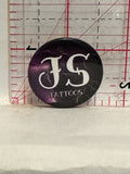JS Tattoos Lightning Logo Button Pinback