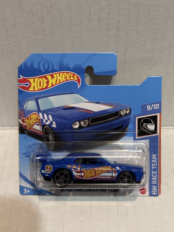 Blue Dodge Challenger Drift Car HW Race Team 9/10 241/250 GRY22 2018 Hot Wheels Diecast Car