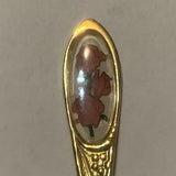 Pink Flowers Collectable Souvenir Spoon DL