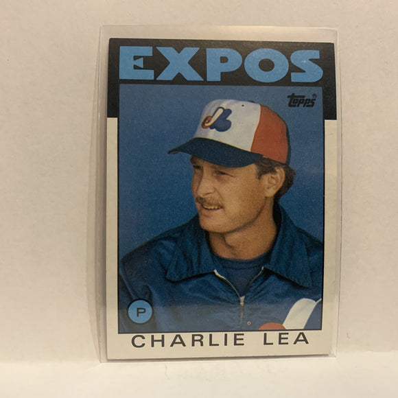 #526 Charlie Lea Montreal Expos 1986 Topps Baseball Card IF