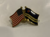 USA Aruba Friendship Flags Lapel Hat Pin BM