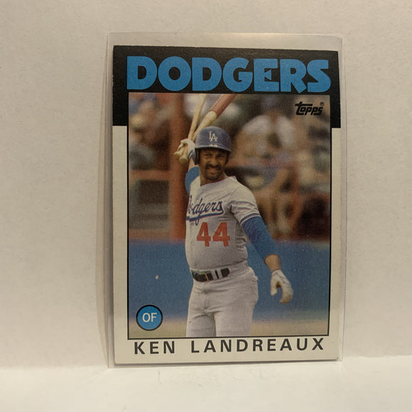 #782 Ken Landreaux Los Angeles Dodgers 1986 Topps Baseball Card IF