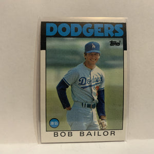 #522 Bob Bailor Los Angeles Dodgers 1986 Topps Baseball Card IF