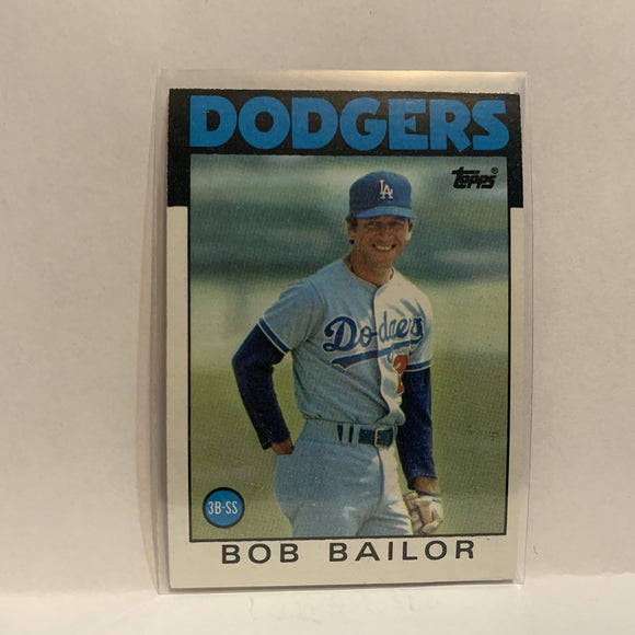 #522 Bob Bailor Los Angeles Dodgers 1986 Topps Baseball Card IF