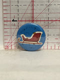 Santa's Sleigh Button Pinback